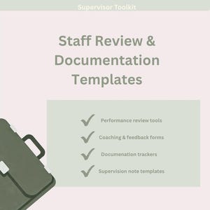 Supervisor Review & Documentation Toolkit Templates