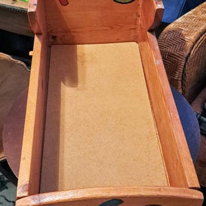 Vintage Doll Cradle Handmade Wooden Rocking Baby Bed Crib Rocker Hand painted