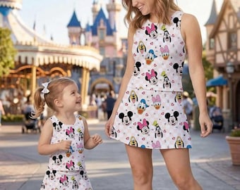 Mickey And Friends Outfit, Activewear Set, Adult/Child Disney Shirt, Athletic Set, Disney Athletic Set, Athletic Fabric,Disney Outfit