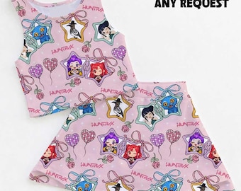 K Pop Demon Hunters Outfit, Activewear Set, Child Disney Shirt, Athletic Set, Disney Athletic Set, Athletic Fabric