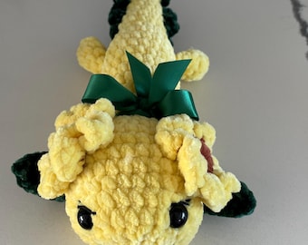 Axolotl yellow sunflower plushie