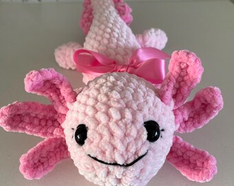 Pink Axolotl Plushie