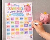 30 Day Savings Challenge Printable | Fun Money Tracker (Digital Download)