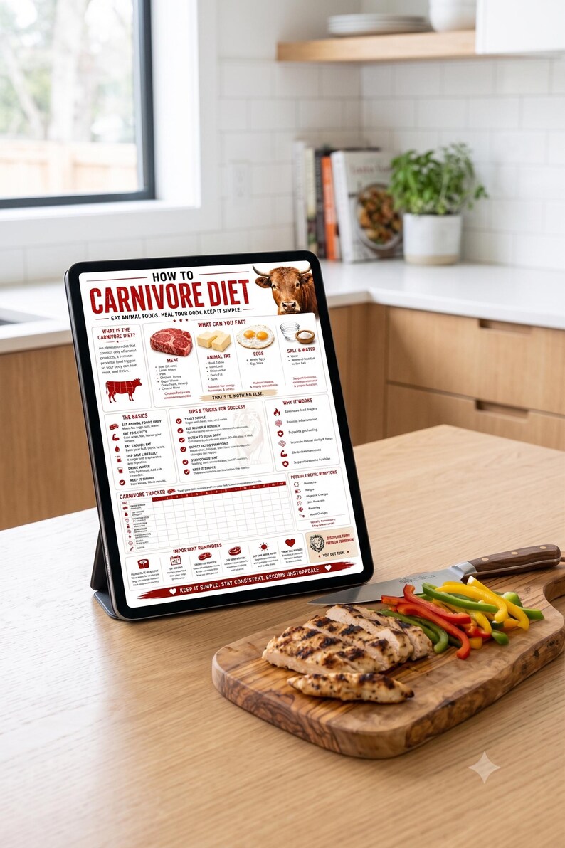 Carnivore Diet Guide & 14-Day Tracker | Animal Foods Starter Poster (PDF) image 2