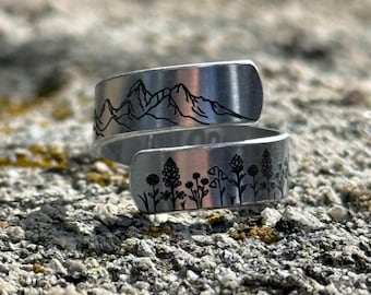 Teton Wildflowers Wrap Ring
