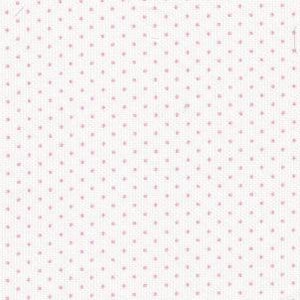 Rosa på vit piké Tiny Dot | Lista över löparmått