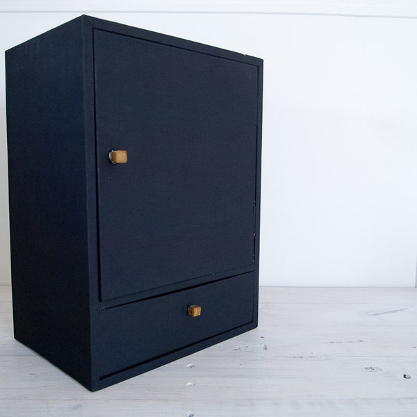 reserved for gillian - vintage blackboard cabinet