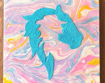 Horse Girl Hand Stitched Embroidery Wall Art, Cowgirl