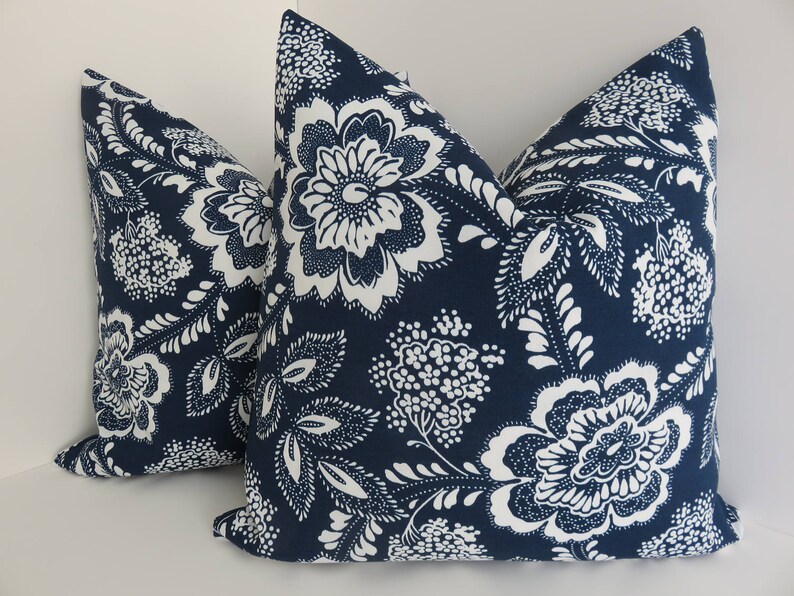Outdoor/Indoor Blue white Pillow Covers Outdoor Pillow covers Etsy