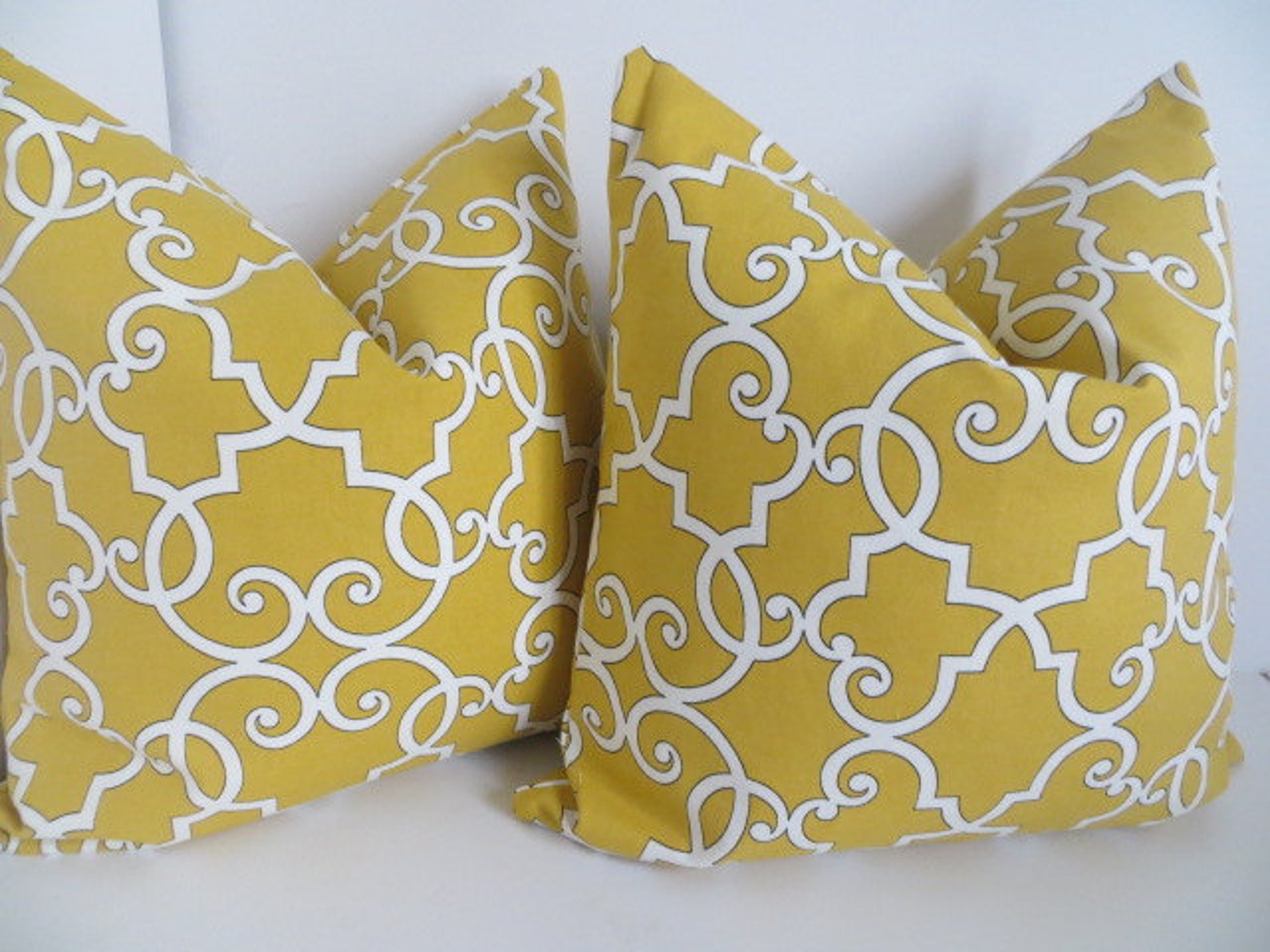 Mustard Pillow Cover 18x18 20x20 Yellow Pillow Pillow Etsy