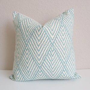 Aqua Pillow covers, Chevron Pillows, Cream Pillow covers, Zig zag Pillow Covers, Ikat Pillows, Teal Pillow Covers, Tahitian Stitch Pillow