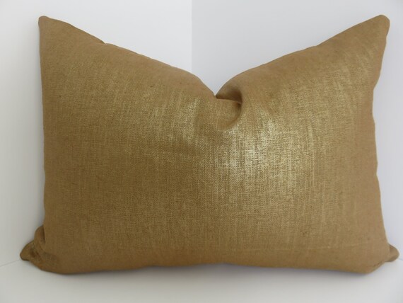 Decorative Pillow Cover Metallic Pillow Cover Bronze Pillow Etsy