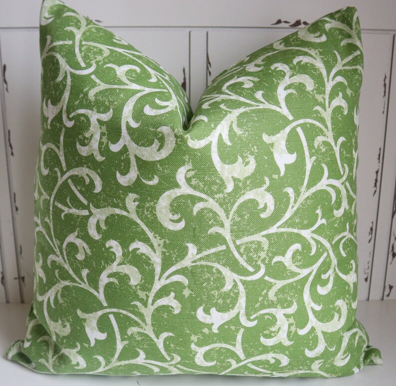 SET OF TWO Green Pillow Cover Lime Green Pillow Accent Etsy