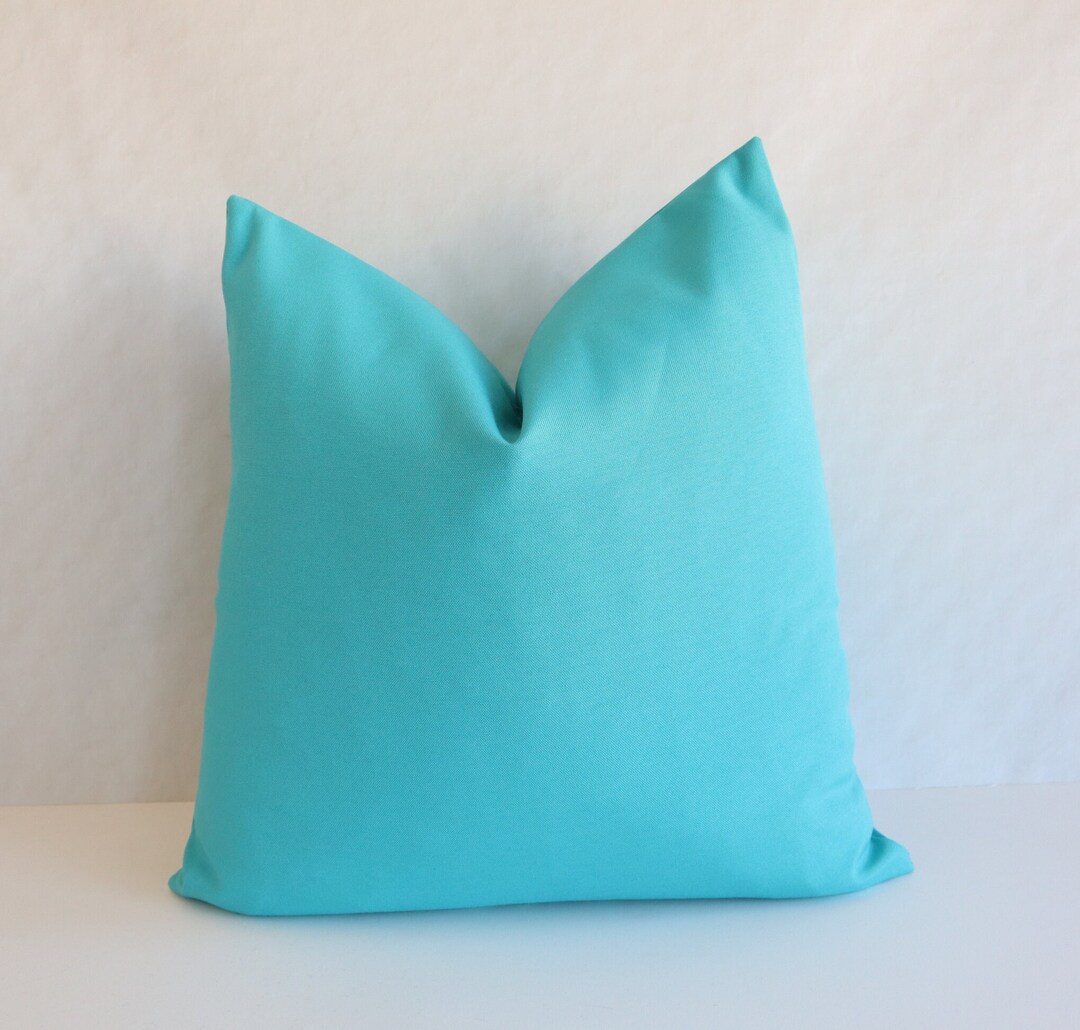 Turquoise Blue Outdoor Pillows Outdoor Pillows Turquoise Pillow Cover, Outdoor Decor Pillow