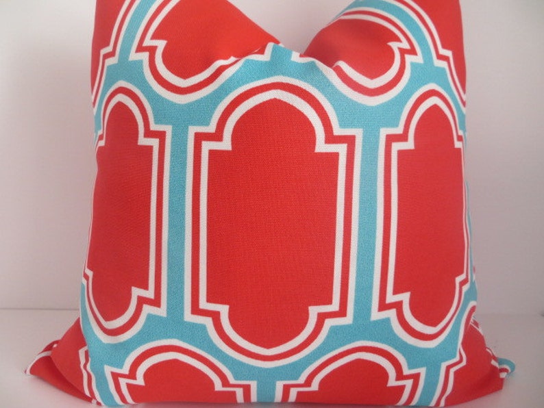 18x18 Outdoor/indoor Pillow Covers Pillow Cover Turquoise Etsy