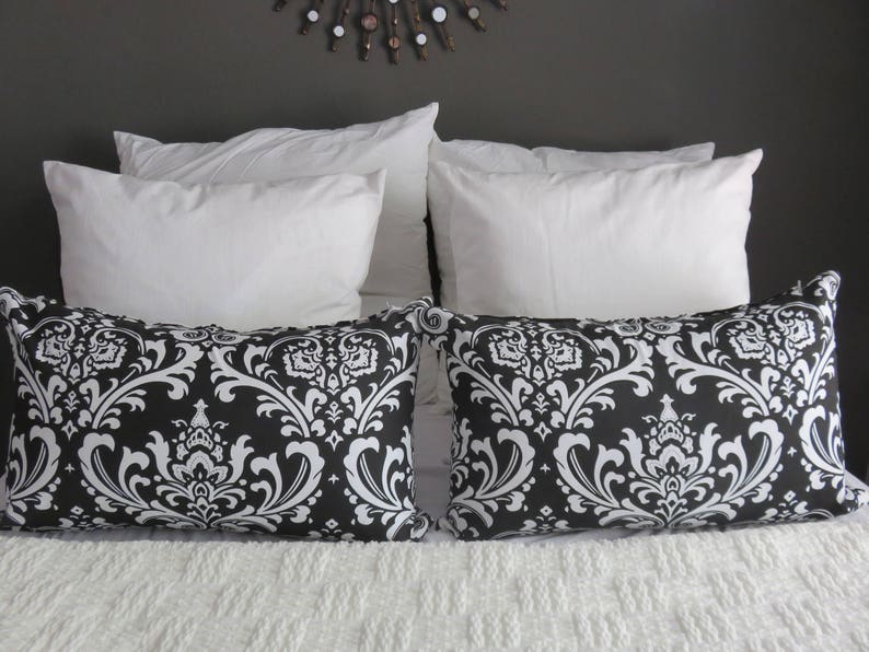 Sale Black White Pillow Cover 16x26 Black Pillow Cover Etsy