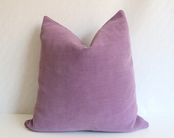 Solid Violeta, Decorative Pillows,  Solid Purple Pillow, Lavender Pillow Covers,Chenille Woven Pillow, Solid Winston Violeta pillow