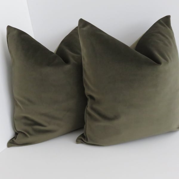Luxurious  Velvet Pillow Covers- Green Moss Pillow Covers - Velvet Pillows
