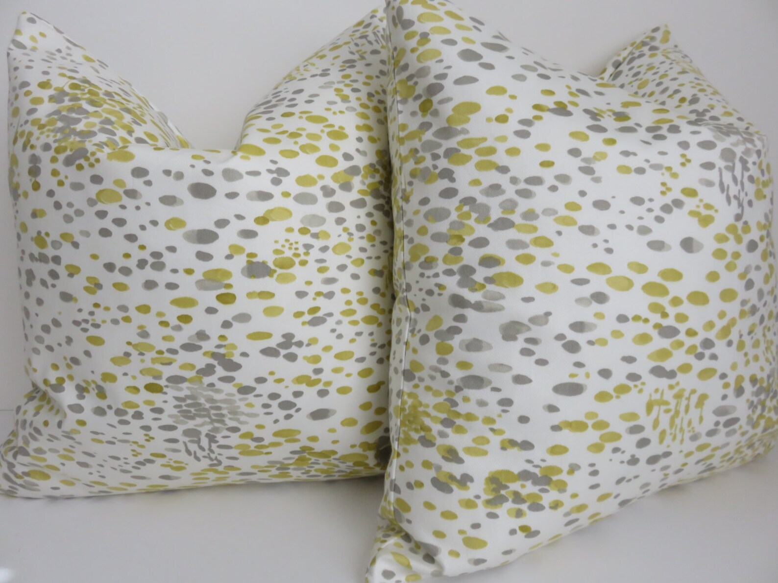 Yellow Gray White Pillow Cover Pillow Cover Decorative Etsy