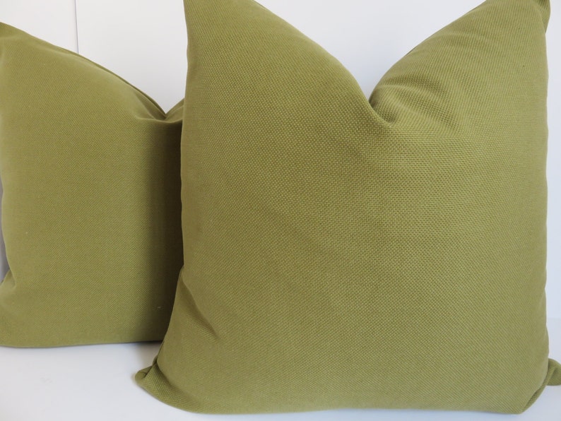 Solid Green Olive Pillow Covers Etsy