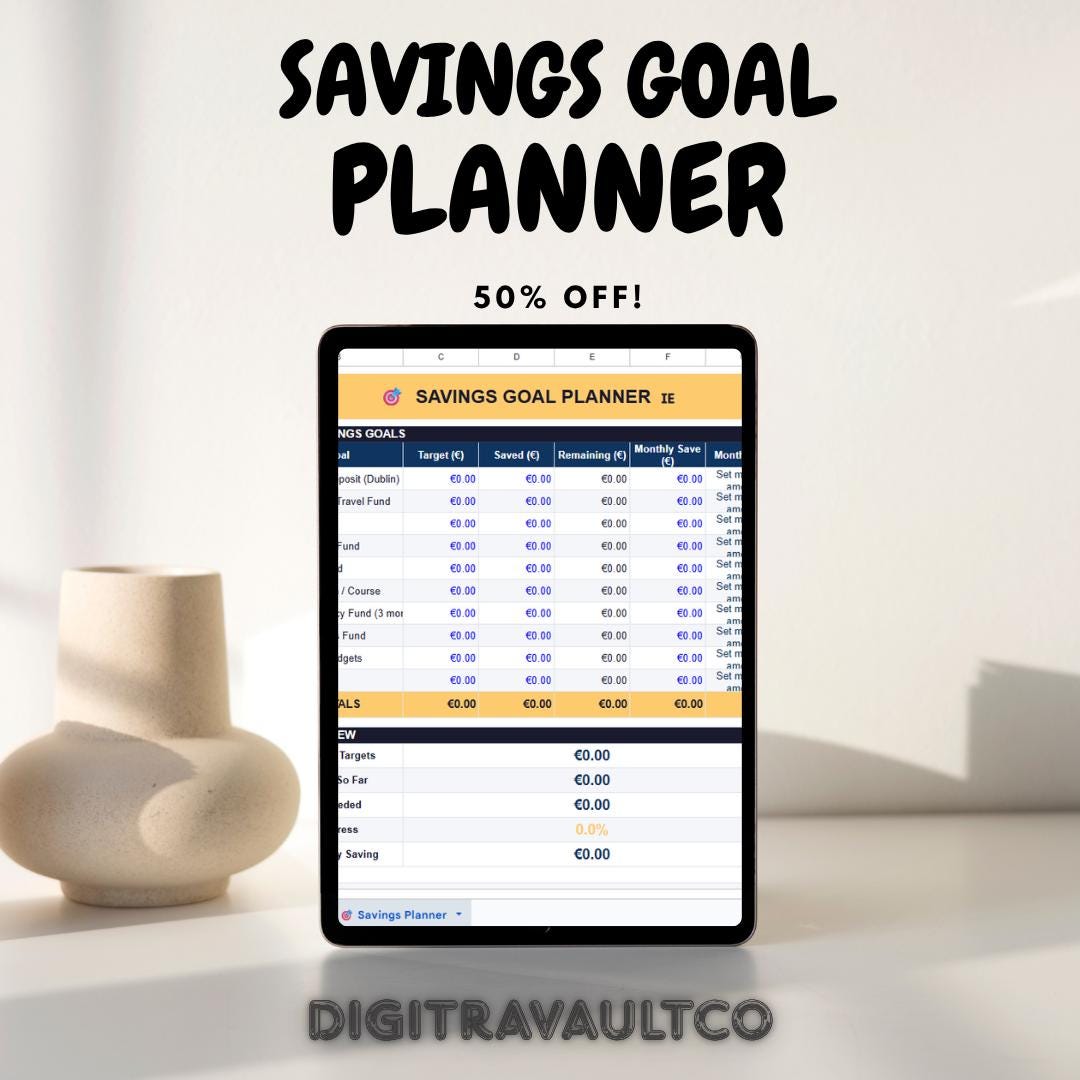 Savings Goal Planner Ireland | House Deposit Savings Tracker | Google ...