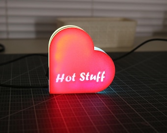 Desk Decor Custom Lamp | Custom Shape, Image, Text, LED color and pattern.
