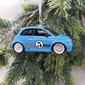 Fiat 500e Christmas Ornament