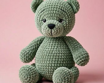 Beginner Crochet Teddy Bear Pattern | Plush Amigurumi Toy PDF (Digital Download)