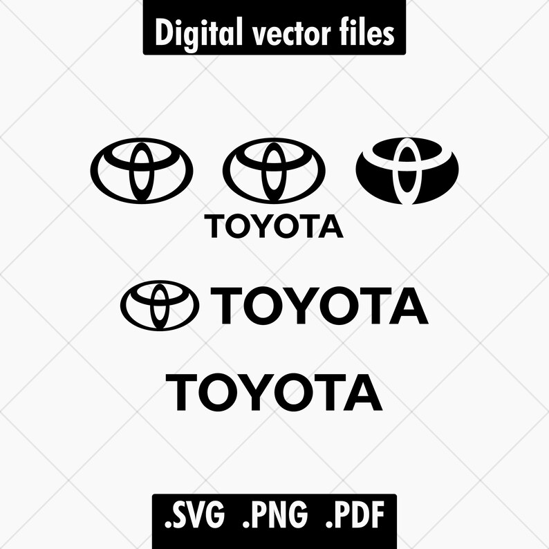 Toyota Logo Svg Png Pdf | Toyota Vector | Clip Art, Icon | Instant ...