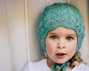CLOVER PDF English Only Knitting Pattern to Knit Your Own Hat at Home - Little Clover Earflap Hat NB to 4/5 Years