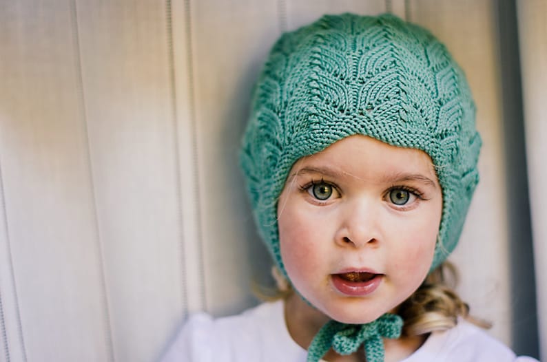 CLOVER PDF English Only Knitting Pattern to Knit Your Own Hat at Home Little Clover Earflap Hat NB to 4/5 Years image 1