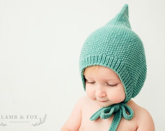 FINLEY PDF English Only Knitting Pattern to Knit Your Own Hat at Home - Little Finley Pixie Hat 3M up to 48M