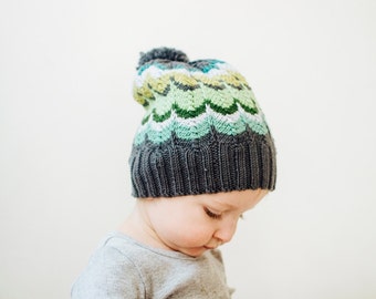 KEATON PDF English Only Knitting Pattern to Knit Your Own Hat at Home - Keaton Slouch Beanie for 12M to Adult.
