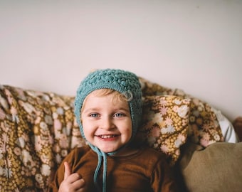 PURDEY PDF Earflap Hat Knitting Pattern for NB to 6yrs English Only to Knit Your Own Hat at Home