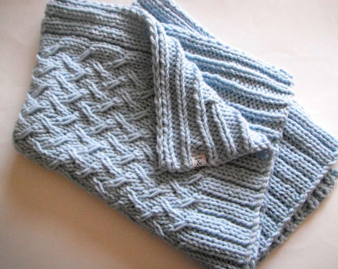 Organic Chunky Merino Wool Baby Blanket Ready to Ship Etsy