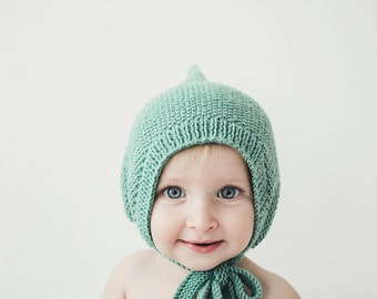 FINLEY PDF English Only Knitting Pattern to Knit Your Own Hat at Home - Little Finley Pixie Hat 3M up to 48M