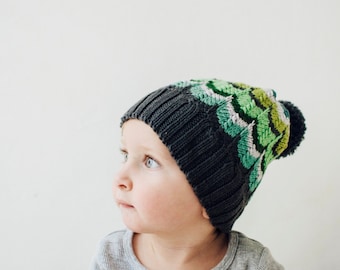 KEATON PDF English Only Knitting Pattern to Knit Your Own Hat at Home - Keaton Slouch Beanie for 12M to Adult.