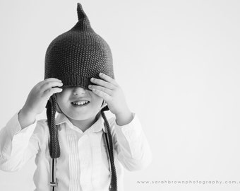 FINLEY PDF English Only Knitting Pattern to Knit Your Own Hat at Home - Little Finley Pixie Hat 3M up to 48M