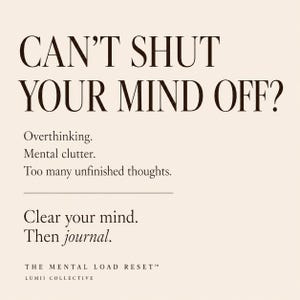Mental Declutter Journal for Overthinking | Brain Dump Workbook for Mental Clarity | Anxiety Relief Digital Download | The Mental Load Reset