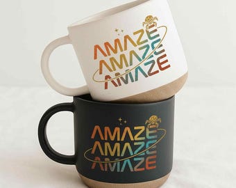 Amaze Amaze Amaze Mug, Sci Fi Book Lover Coffee Cup, Rocky Inspired Mug, Funny Alien Pottery Mug, Reader Gift, Geek Sci Fi Mug