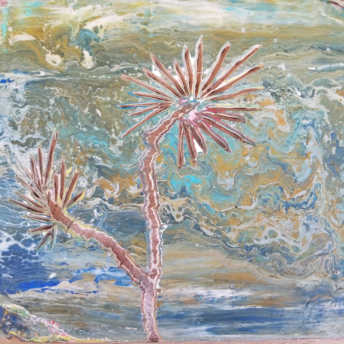 Abstract Joshua Tree Joshua Tree Carved Reclaimed Wood Small 10