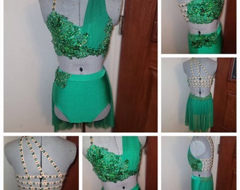 CONTACT BEFORE ORDERING Made to Order Rhinestones Jazz  Dance Talent Comtemporary Lyrical Pageant Leotard Costume