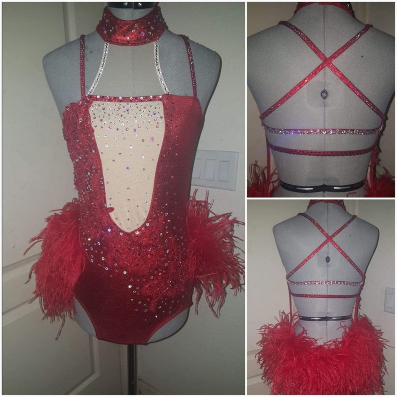 CONTACT BEFORE ORDERING Made to Order Jazz Musical Theater Dance Rhinestone Pageant Talent Costume image 9