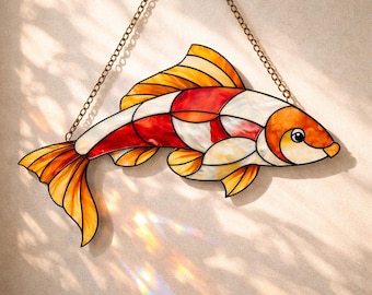 Japans koi-glasraampatroon, vissenvanger (pdf-patroon)