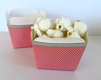 10 Red  Dot Square--Nut/Candy/Baking Cups--10ct--Parties--cupcakes-gumballs-snacks