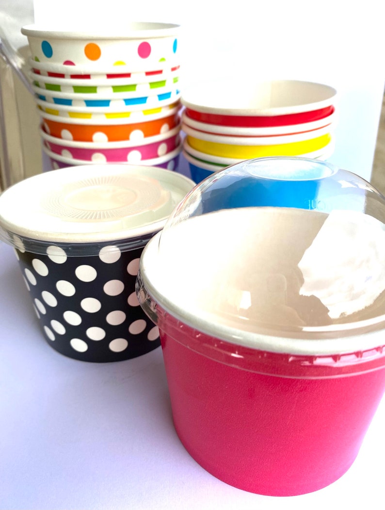 24 Large Ice Cream Cups Food Containers Food Storage Etsy