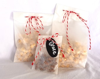 60GLaSSiNe BaGs-combo pack-small, large, and gusseted-wax lined-translucent-bakery bags-Party Favors--Gift Wrapping--Crafts--50ct