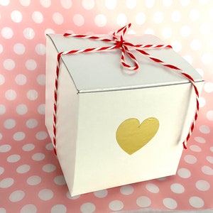 White Gift Boxes-4x4x4-DIY Crafts-wedding, gifts-10ct image 5