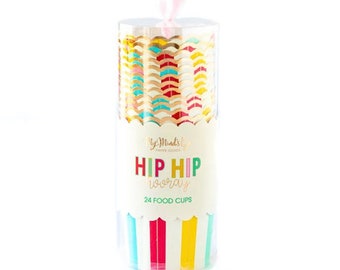 Hip hip hooray baking cup ser- Parties — 24 ct