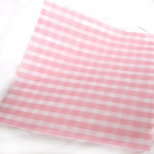 12 Pink Gingham WAX PAPER sheets-Pink Lemonade party shop EXCLUSIVE-basket liners-food safe